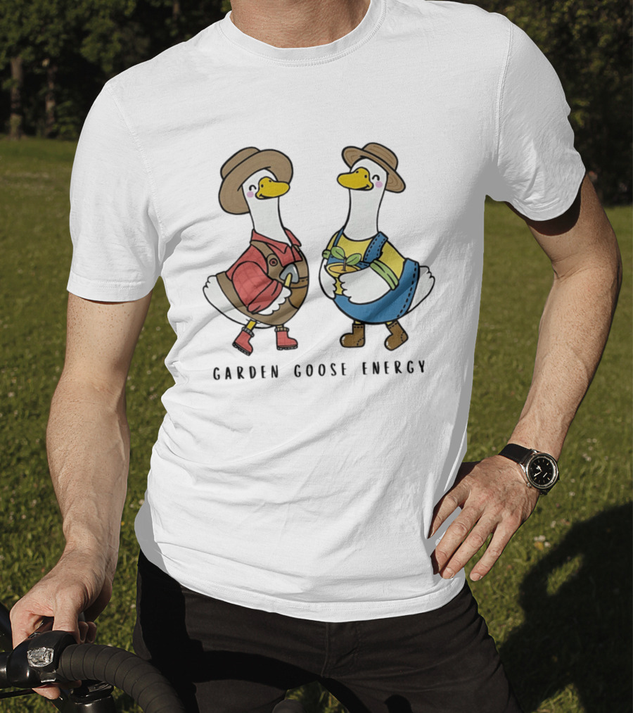 Garden Goose Energy Funny Gardening Goose Duo T-Shirt