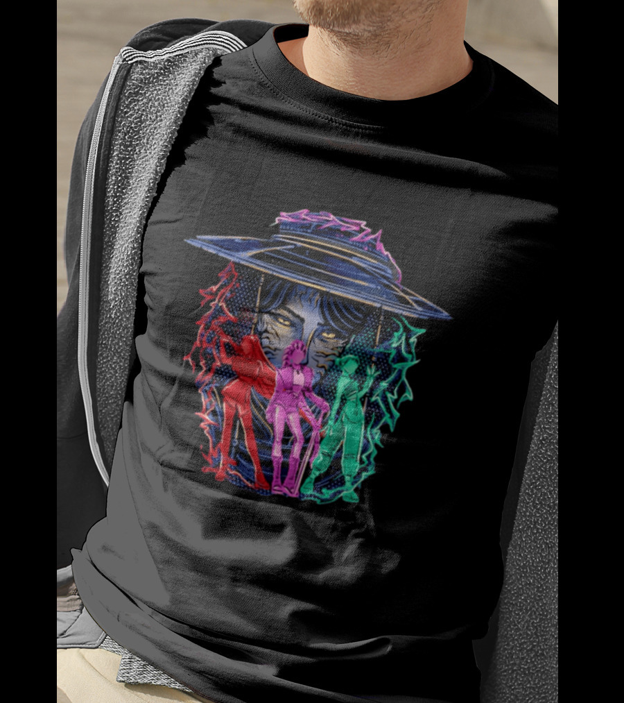 Original Hunt In Kpop Demon Huntrix Neon Warrior Trio T-Shirt