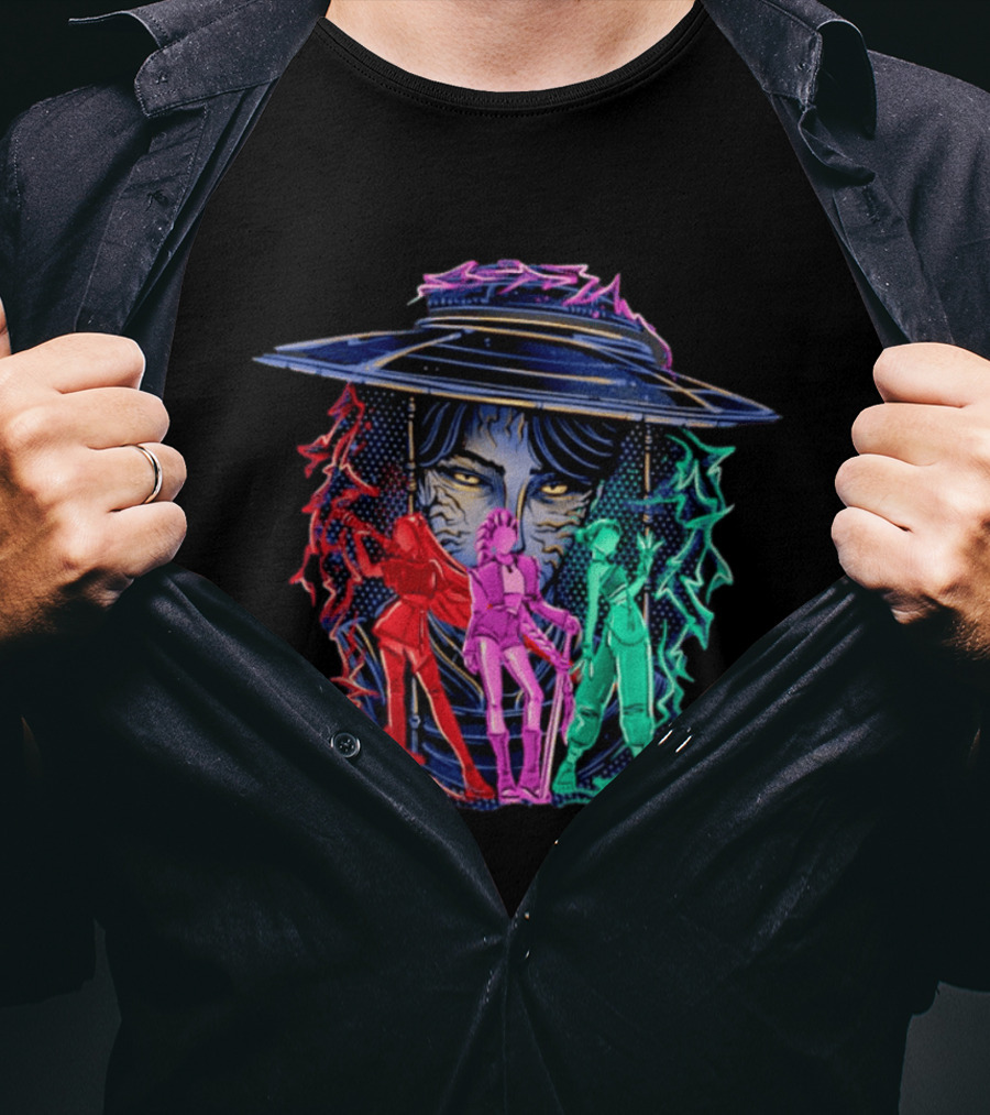 Original Hunt In Kpop Demon Huntrix Neon Warrior Trio T-Shirt