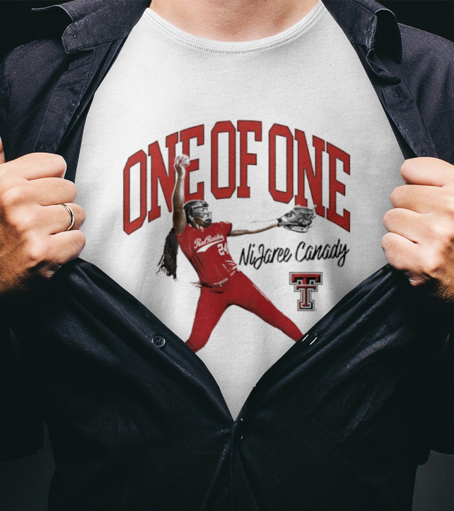 One Of One NiJaree Canady Texas Tech Red Raiders Softball T-Shirt