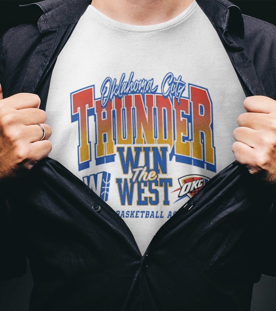 Oklahoma City Thunder Win The West NBA Basketball National Basketball Association OKC T-Shirt