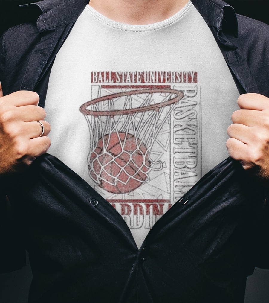 Ball State University Basketball Cardinals Hoops Team Spirit T-Shirt