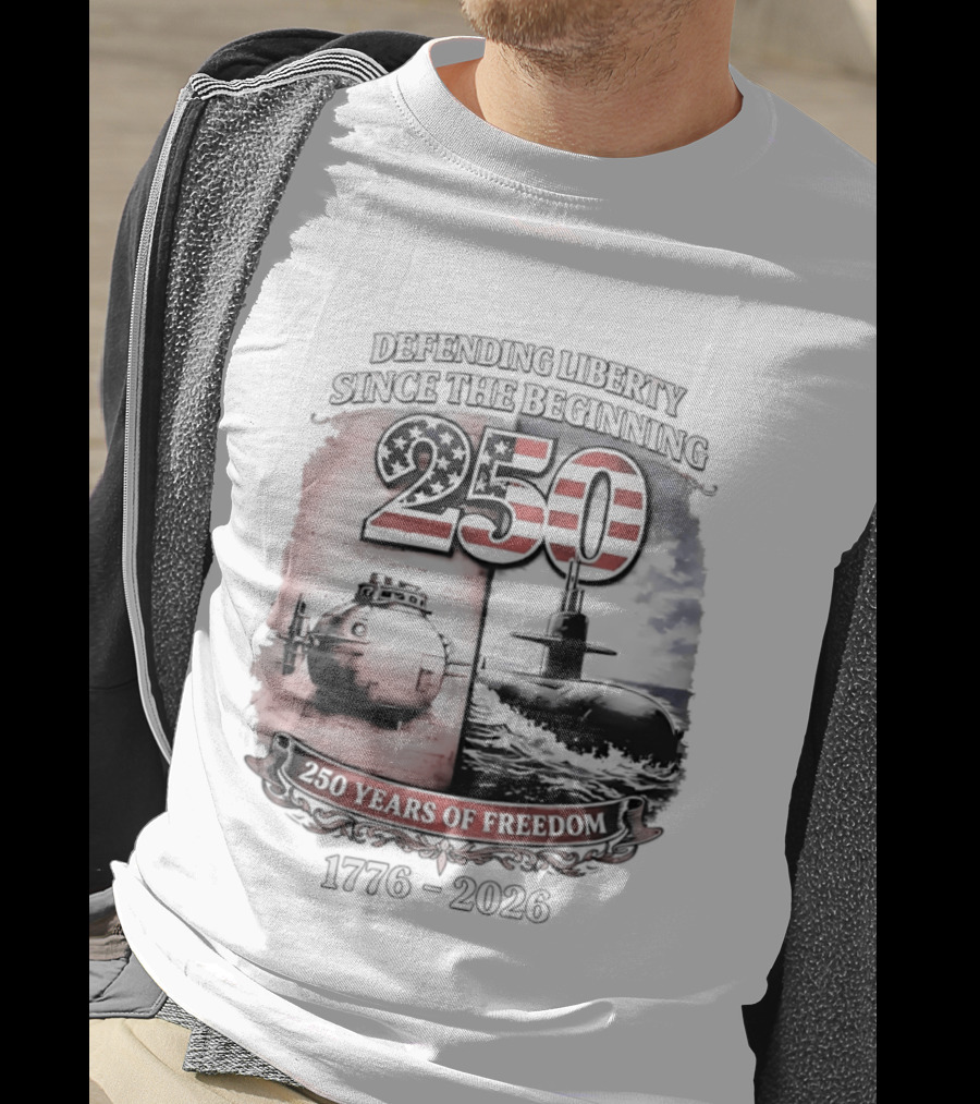 Defending Liberty Since The Beginning 250 Years Of Freedom 1776 2026 US Flag T-Shirt
