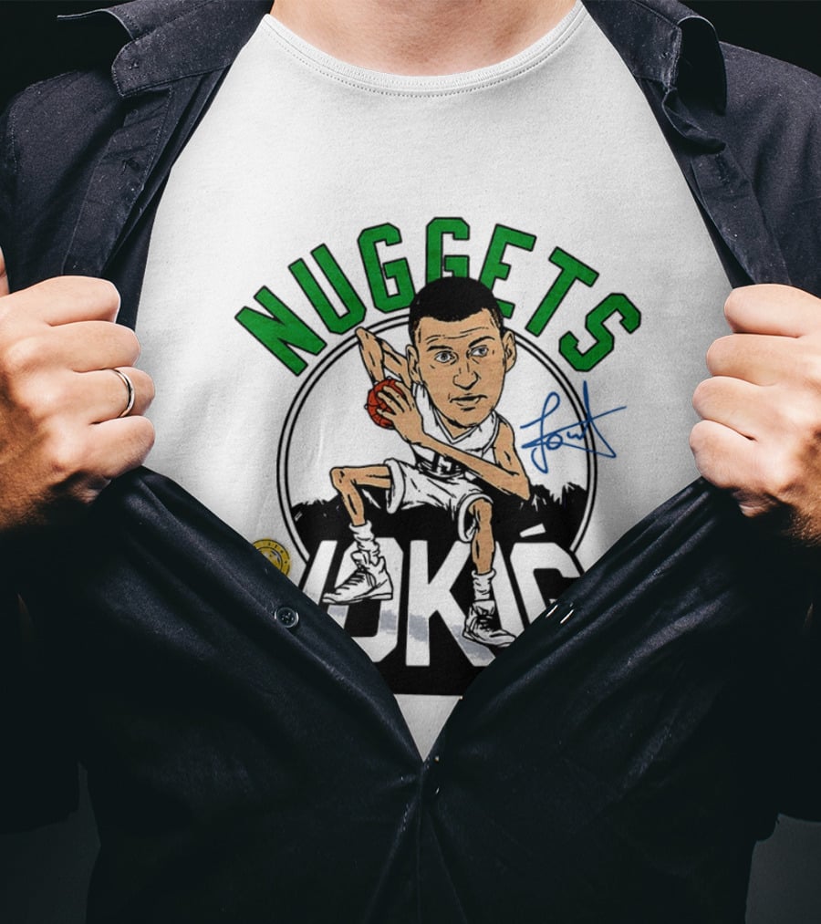 Nuggets Denver Jokic Basketball Caricature T-Shirt