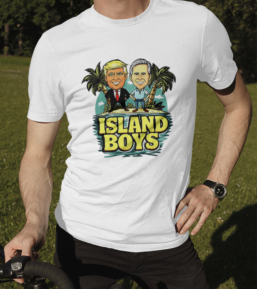 Donald Trump George W Bush Island Boys Presidents Palm Trees T-Shirt