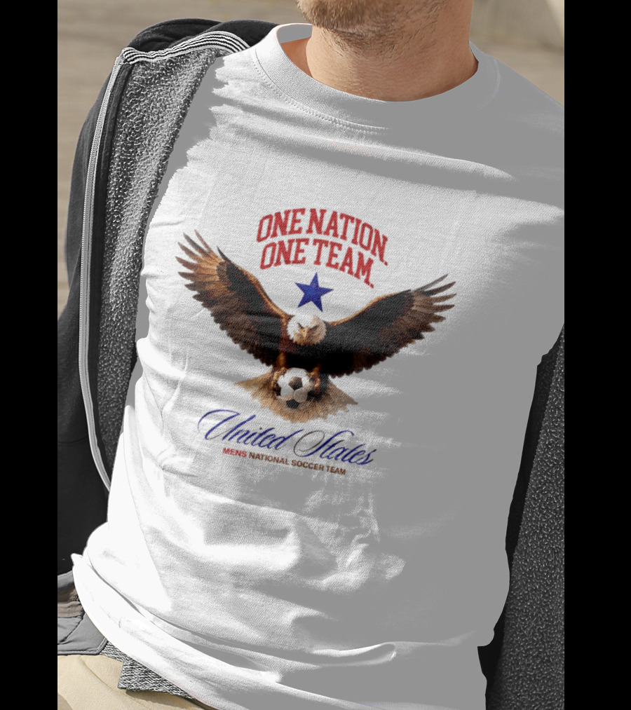One Nation One Team United States National Soccer Team Eagle Soccer Ball T-Shirt