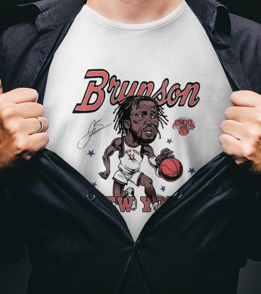 Brunson New York Knicks Basketball Caricature 2026 T-Shirt