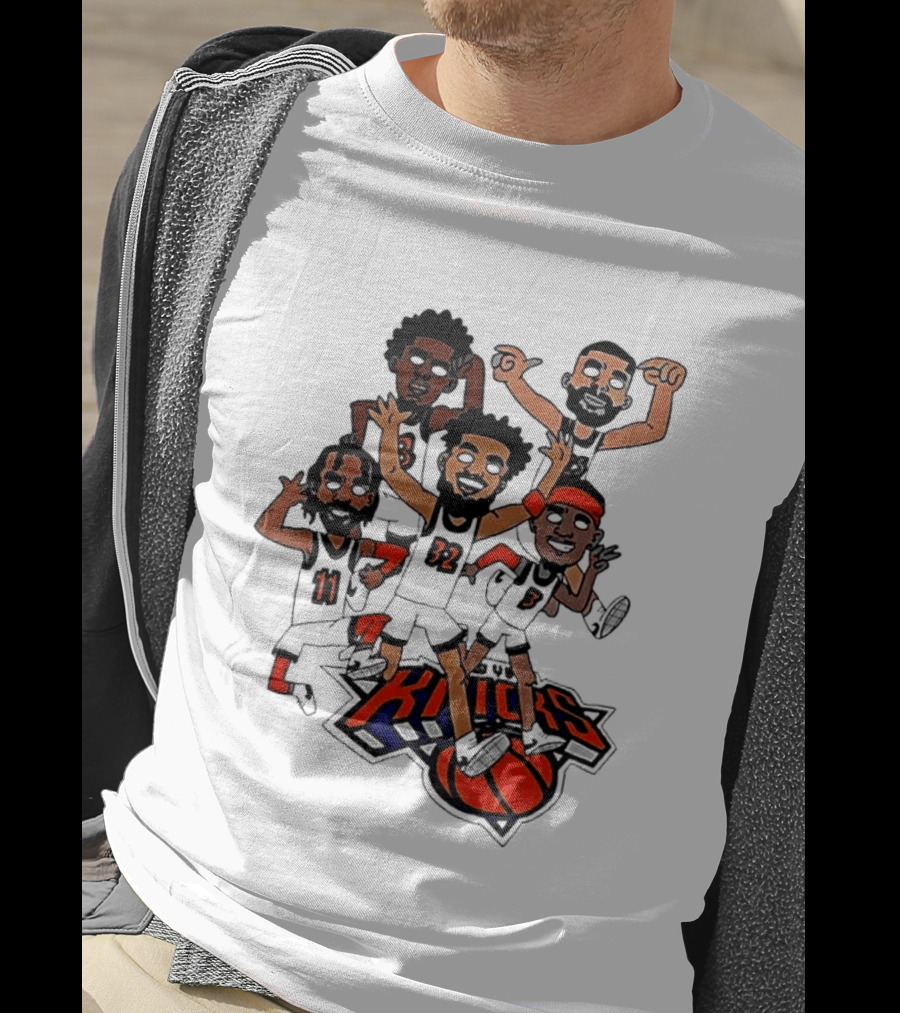 Premiun New York Knicks Future Champs 2026 NBA Cartoon Players T-Shirt