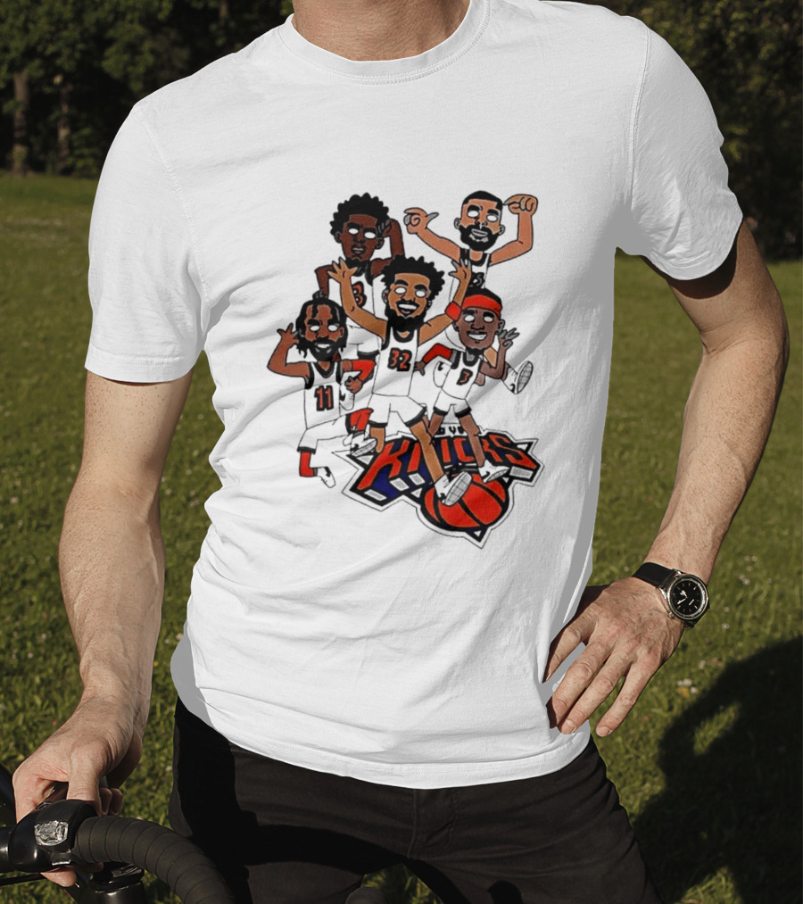 Premiun New York Knicks Future Champs 2026 NBA Cartoon Players T-Shirt