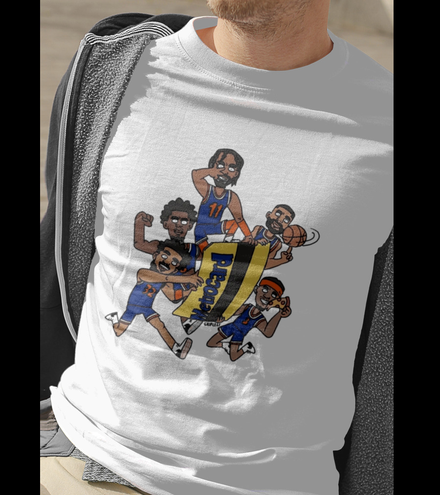 New York Basketball Team Subway Characters With Metocard T-Shirt