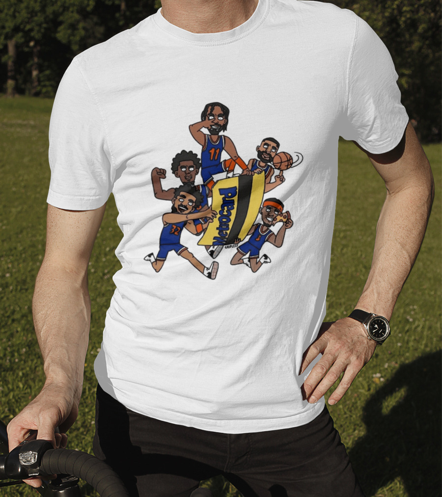 New York Basketball Team Subway Characters With Metocard T-Shirt