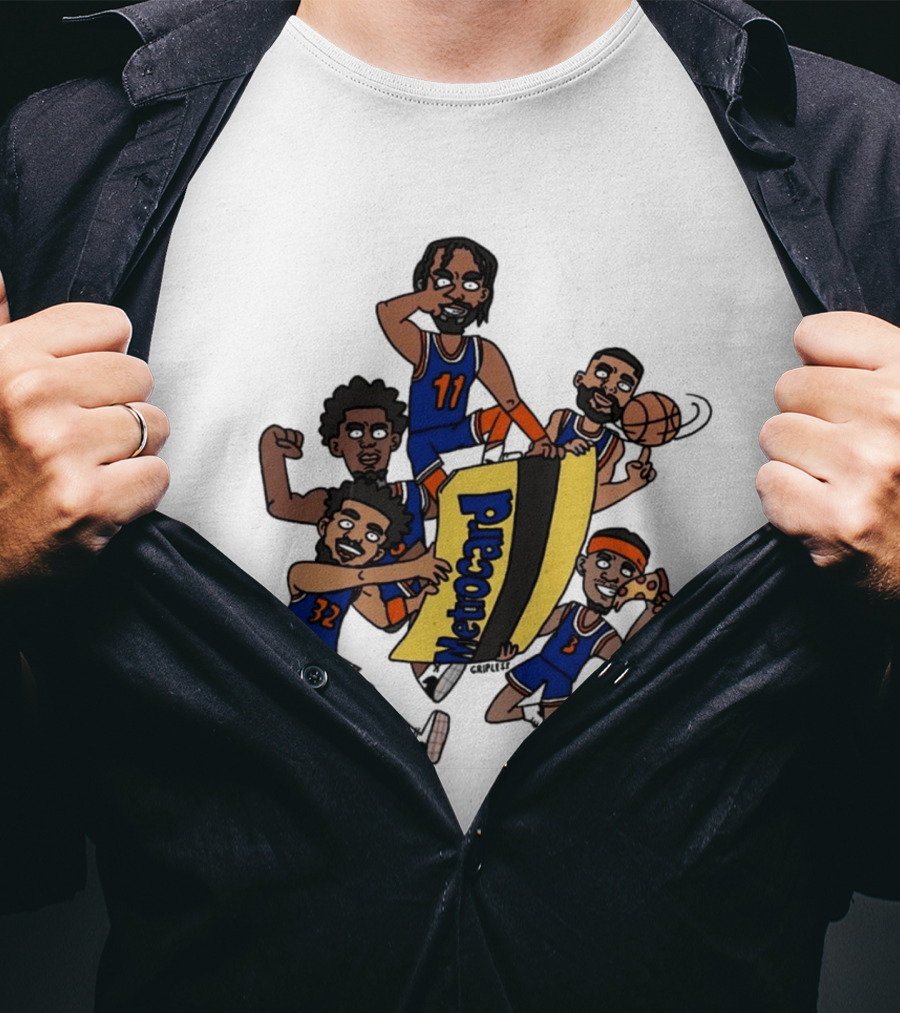 New York Basketball Team Subway Characters With Metocard T-Shirt