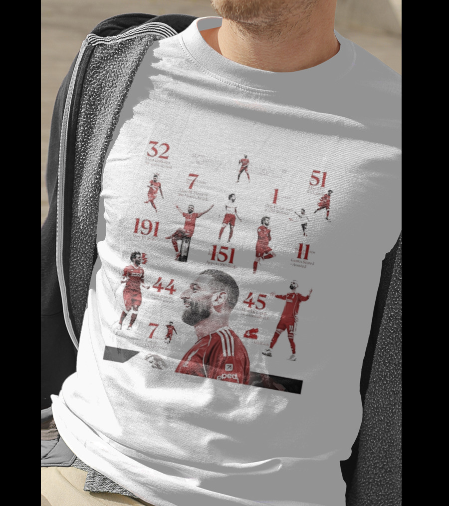 Mohamed Salah Liverpool FC Only IV League Goals Astonishing Records T-Shirt
