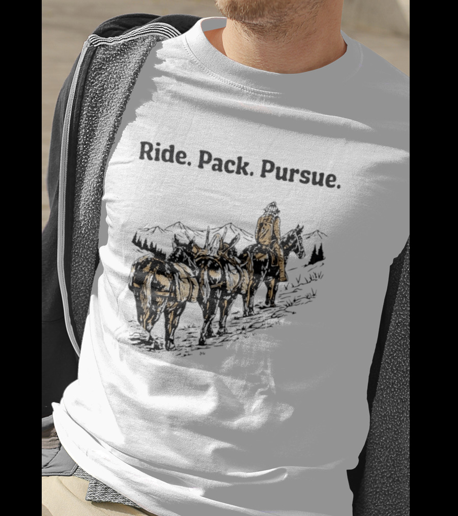 Mountain Wilderness Backcountry Ride Pack Pursue Mules Expedition Journey T-Shirt