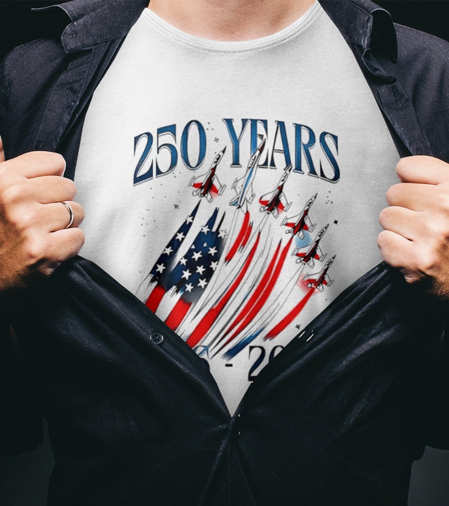 250 Years United States Independence Day 1776 2026 Fighter Jets Sestercentennial T-Shirt