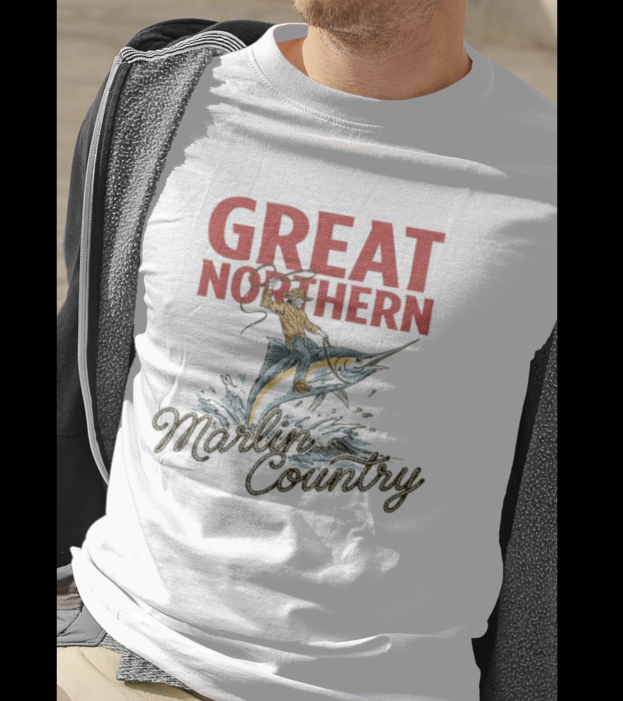 Great Northern Cowboy Riding Marlin Country Adventure T-Shirt