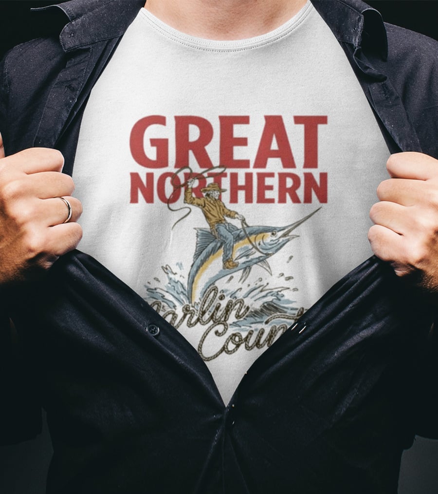 Great Northern Cowboy Riding Marlin Country Adventure T-Shirt