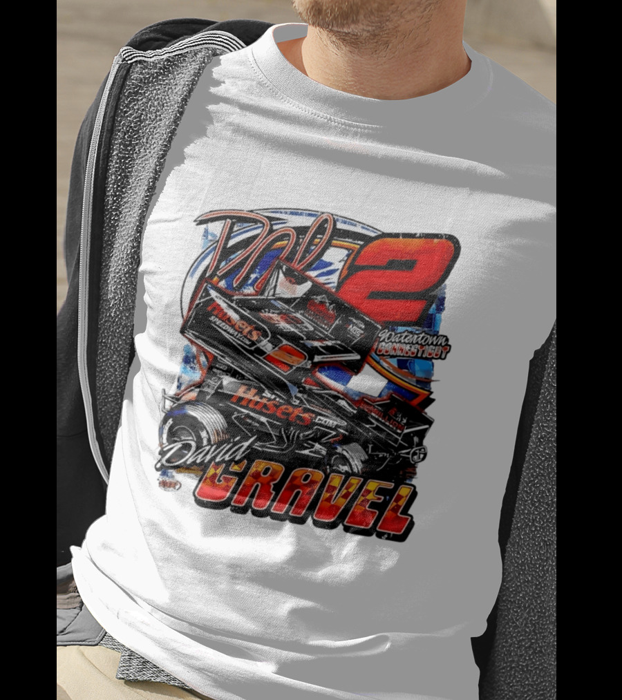 David Gravel Big Game Motorsports Sprint Car 2 Watertown Connecticut Huset's Speedway NOS T-Shirt