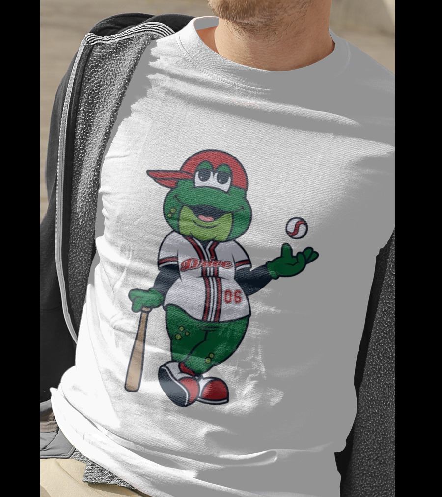 Greenville Drive Reedy Rip'it Frog Baseball Mascot 06 T-Shirt