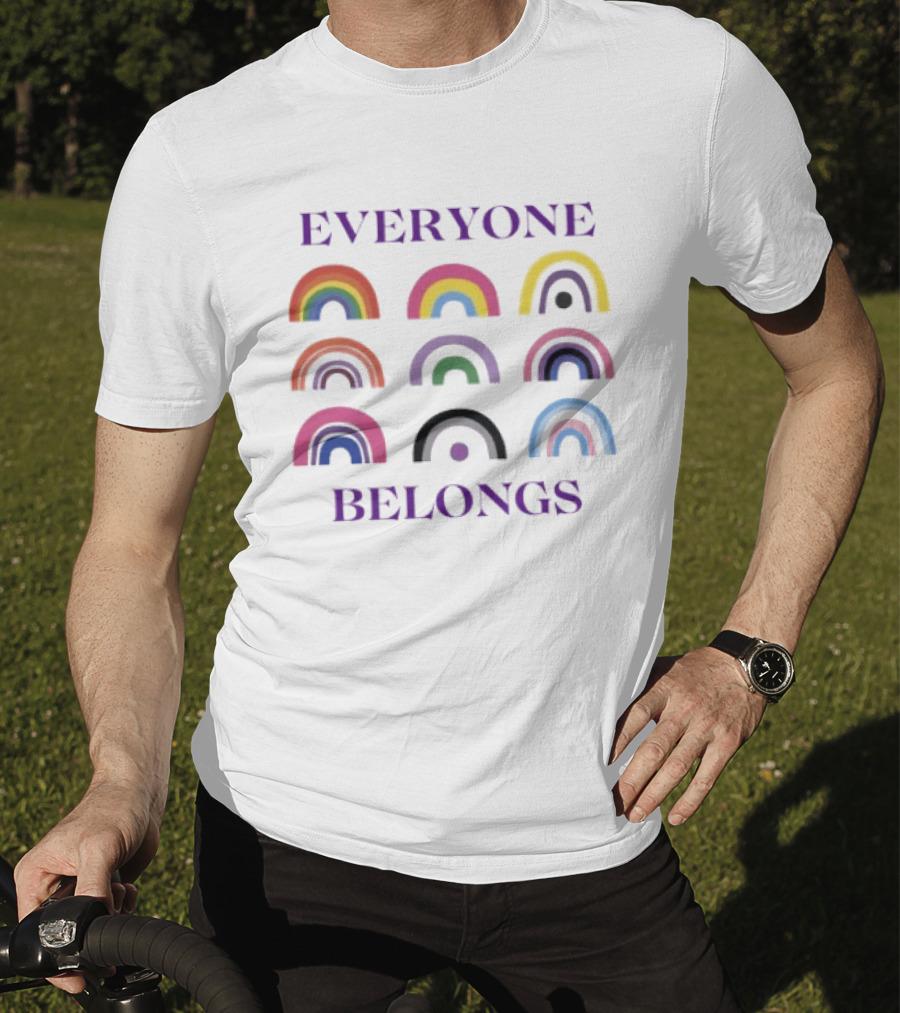 Everyone Belongs Pride Rainbow Diversity Inclusivity T-Shirt