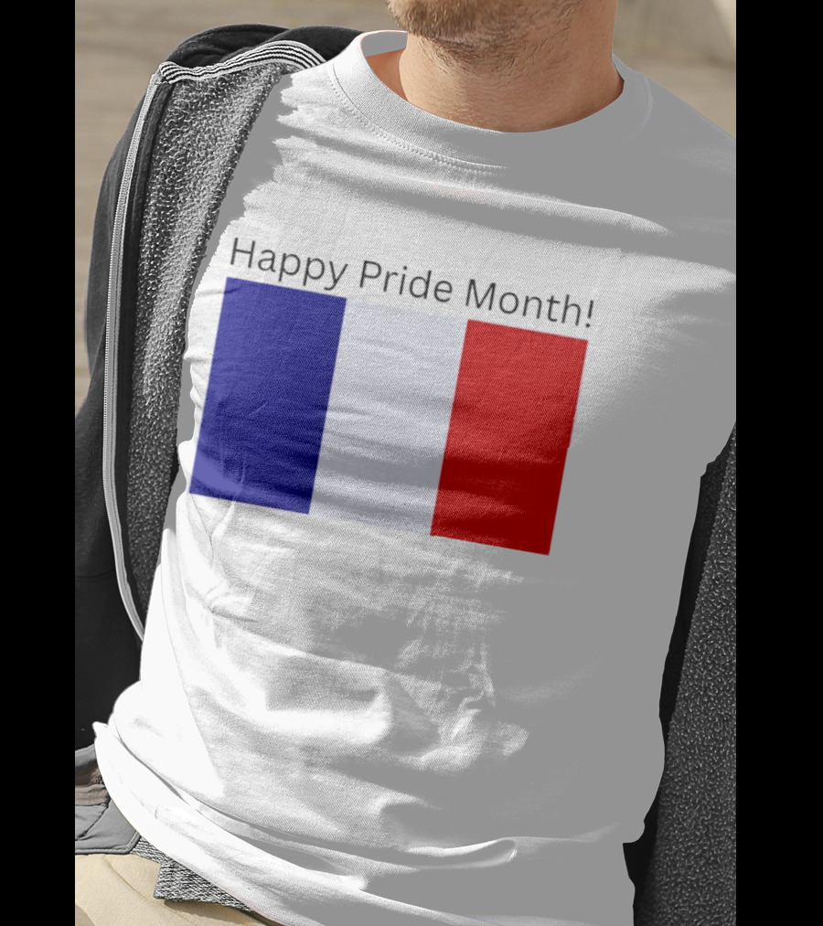 Happy Pride Month France Flag Celebration T-Shirt