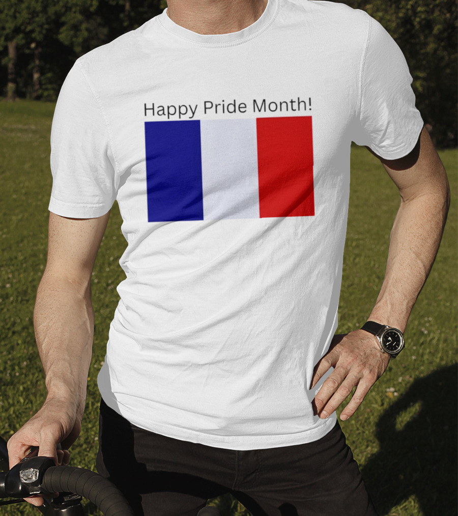 Happy Pride Month France Flag Celebration T-Shirt