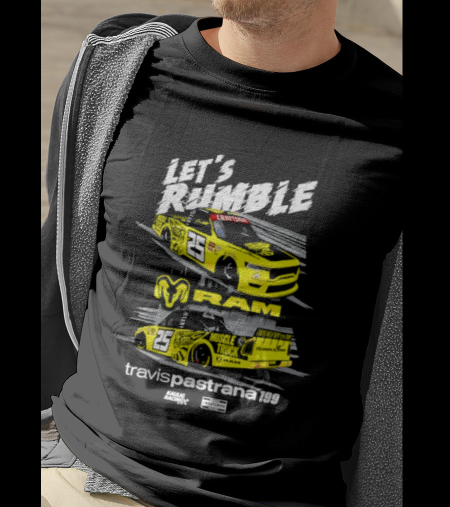 Let's Rumble RAM Travis Pastrana 25 Muscle Truck Racing T-Shirt