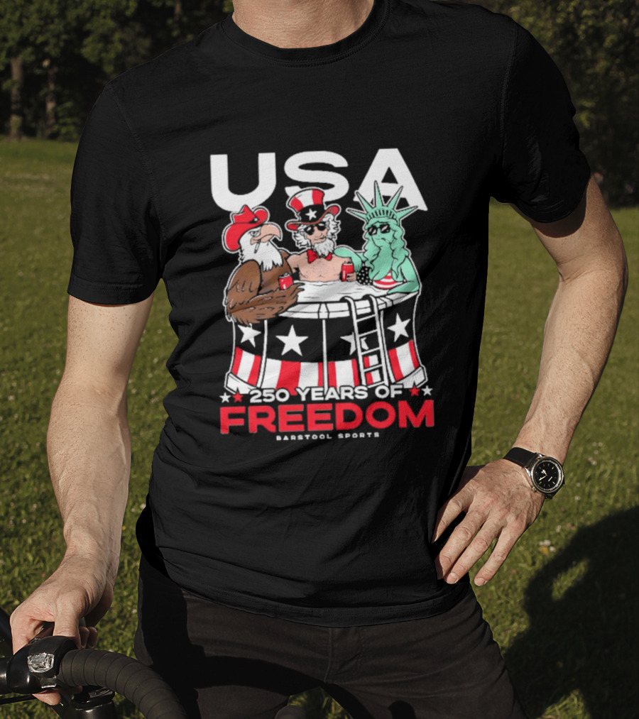 USA 250 Years Of Freedom Barstool Sports Uncle Sam And Friends T-Shirt