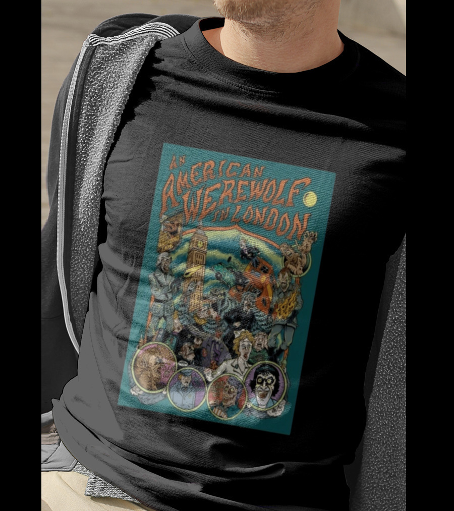 An American Werewolf In London Limited Edition With Big Ben And Classic Horror T-Shirt