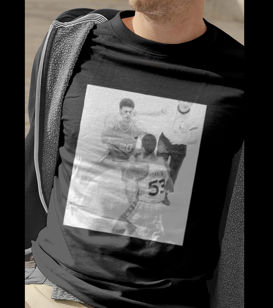 NBA Vintage Showdown Maurice Lucas Vs Darryl Dawkins Black White 20 53 T-Shirt