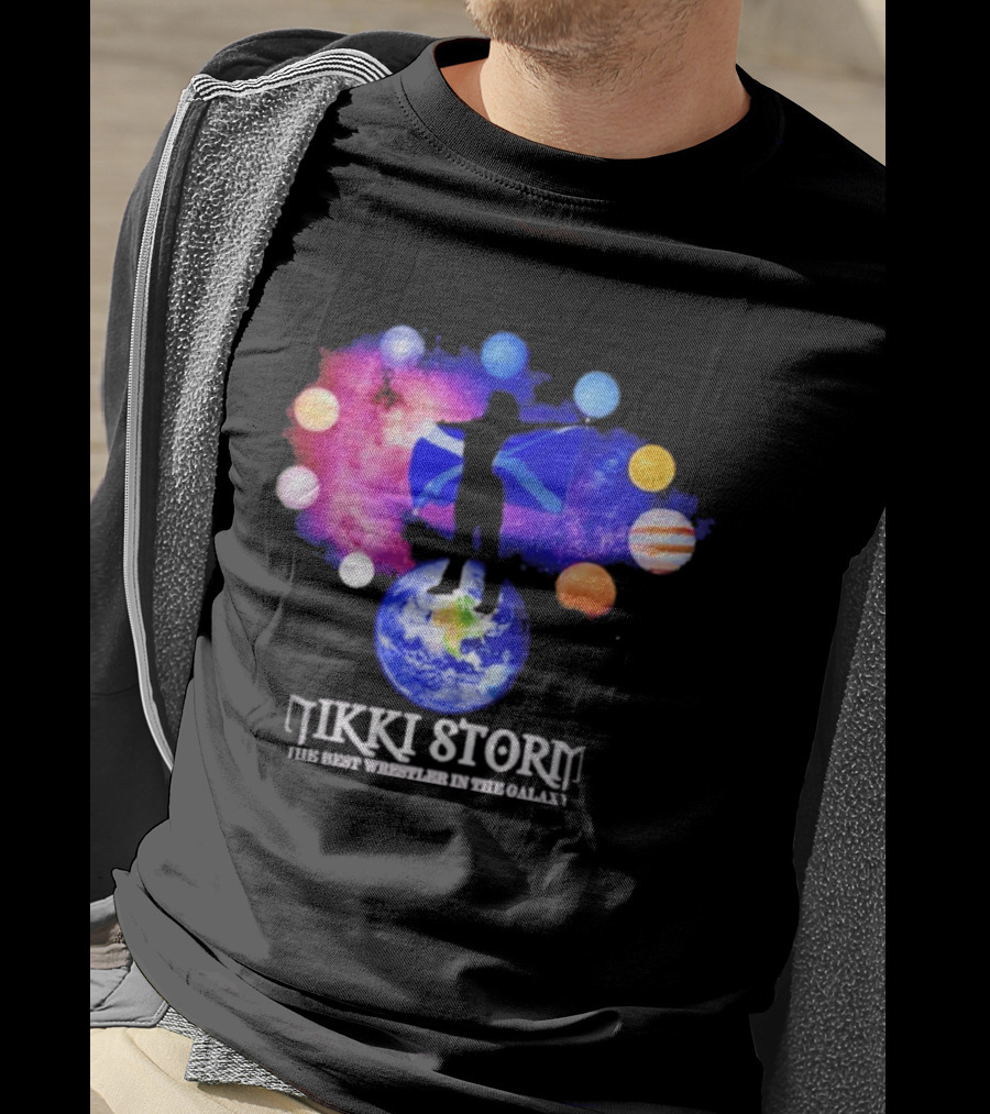 Nikki Storm Best Wrestler Galaxy Scotland Planets Cosmic Flag T-Shirt