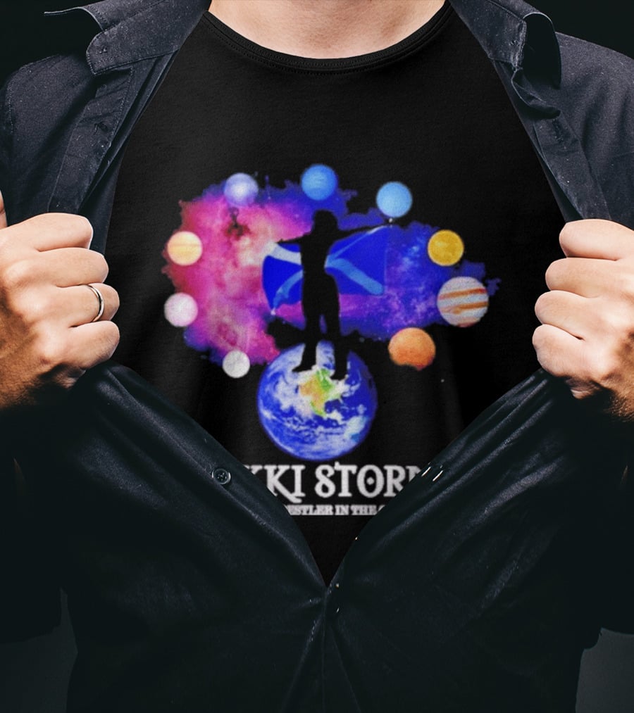 Nikki Storm Best Wrestler Galaxy Scotland Planets Cosmic Flag T-Shirt