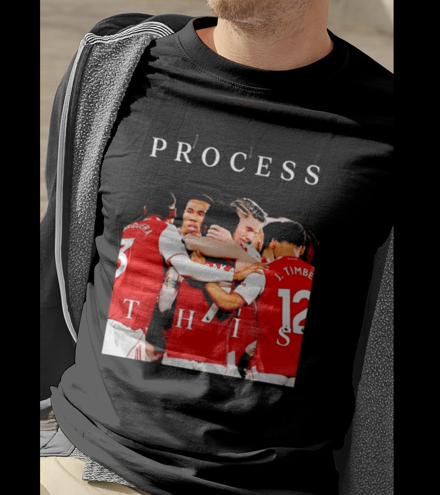 Arsenal FC Process This Team Celebration T-Shirt