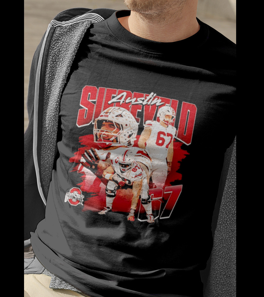 Austin Siereveld 67 Ohio State Buckeyes Football Player T-Shirt