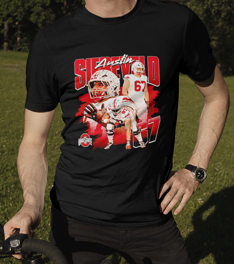 Austin Siereveld 67 Ohio State Buckeyes Football Player T-Shirt