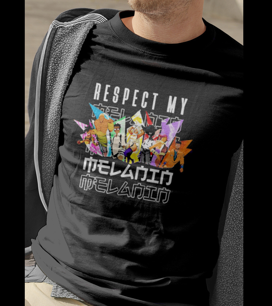 Respect My Melanin Anime Diverse Characters Ensemble T-Shirt