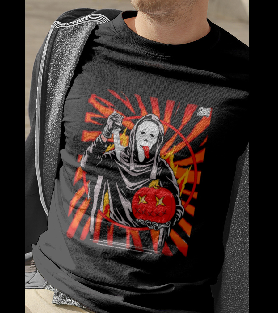 Ghost Face Creepy Carver Halloween Spoof T-Shirt