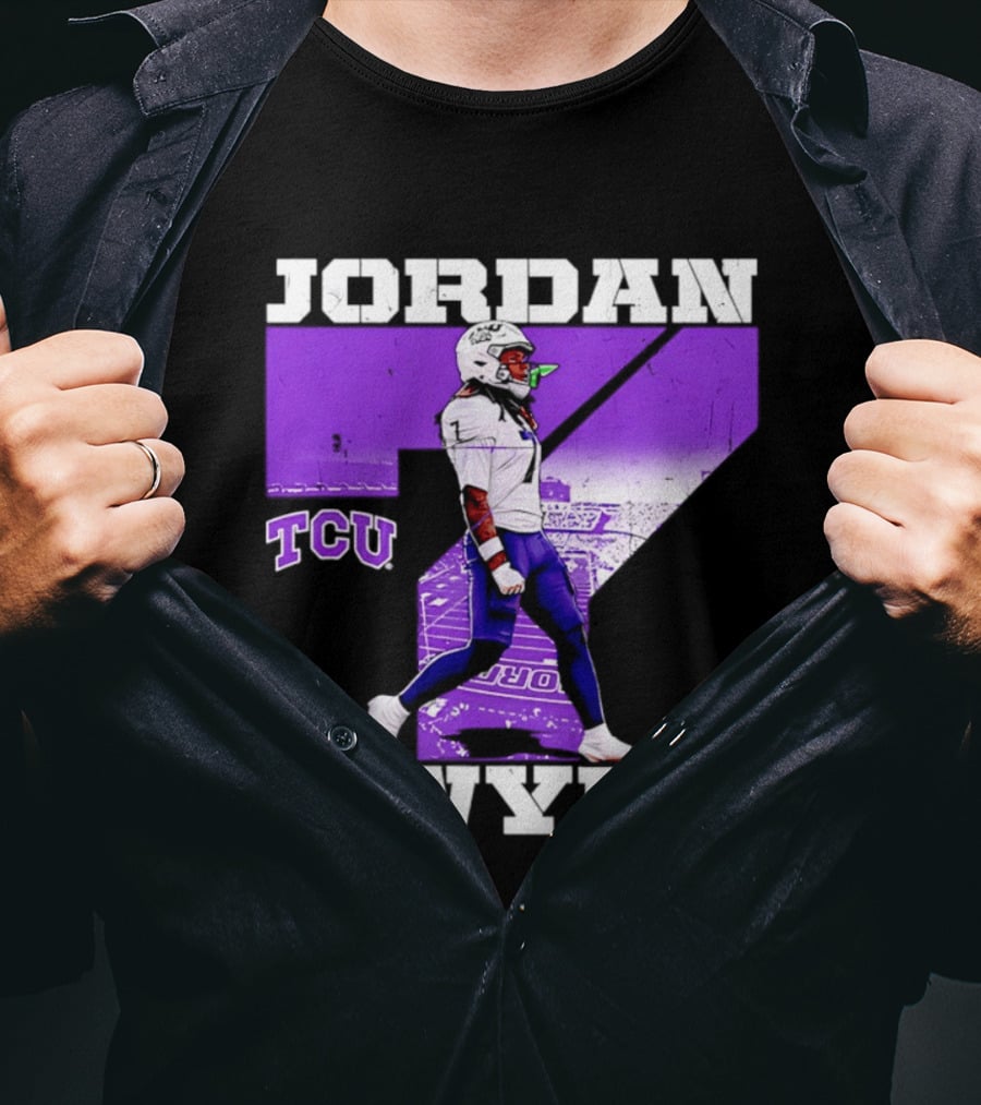 TCU Horned Frogs Football Jordan Dwyer Number 7 T-Shirt