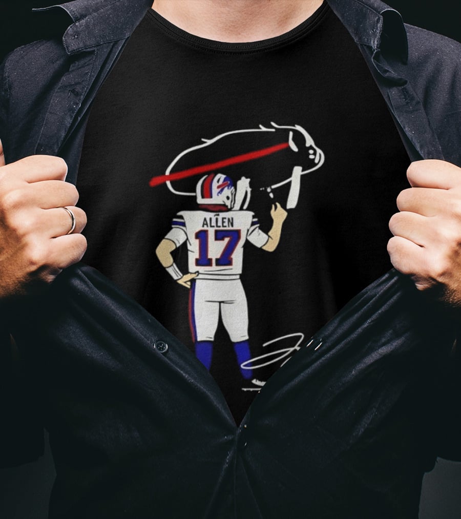 Josh Allen Buffalo Bills Number 17 Prepping For The Season T-Shirt