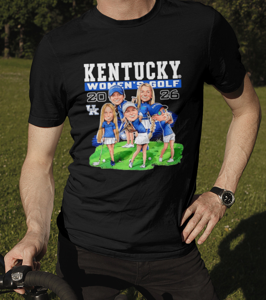 Kentucky Wildcats Women's Golf 2026 Caricature Team Players T-Shirt