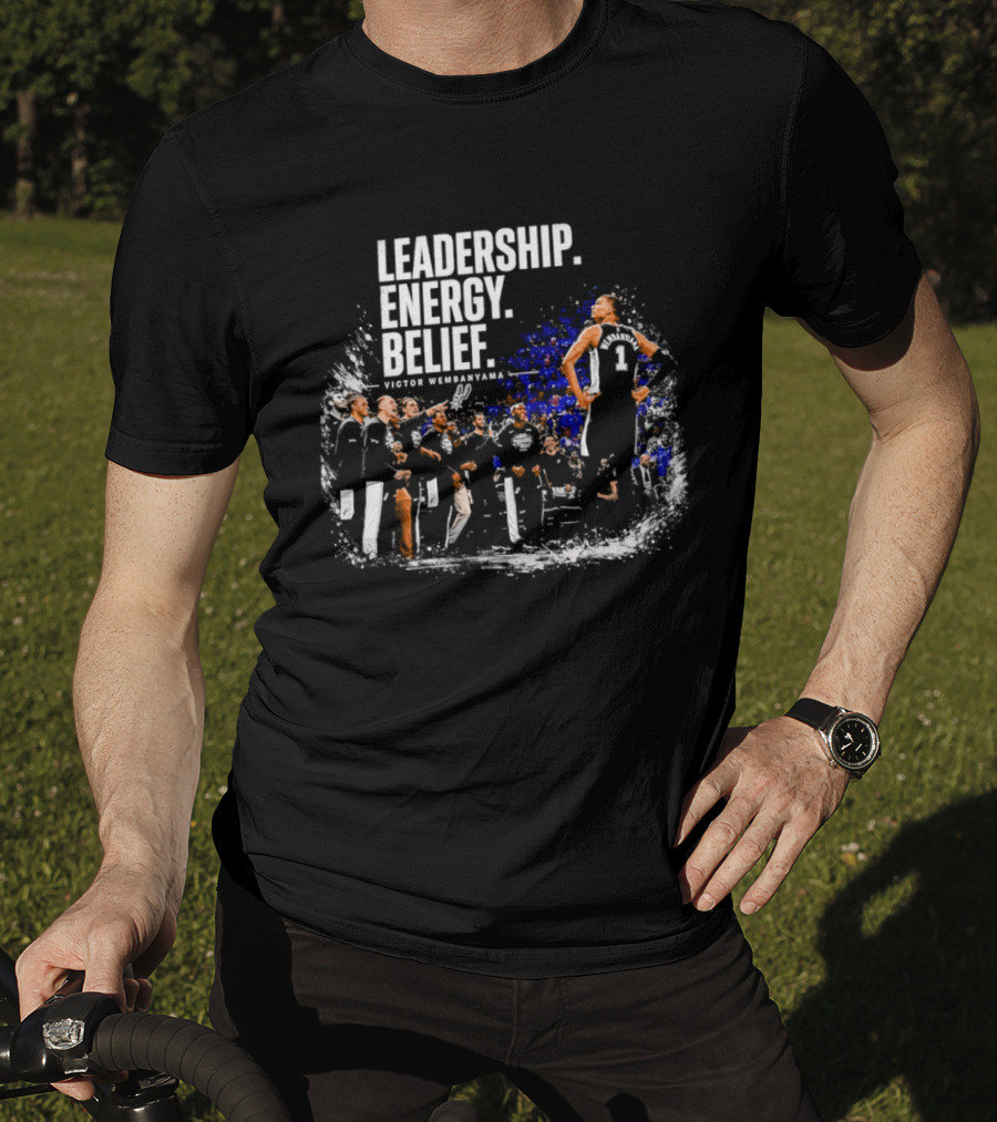 Leadership Energy Belief Victor Wembanyama San Antonio Spurs T-Shirt