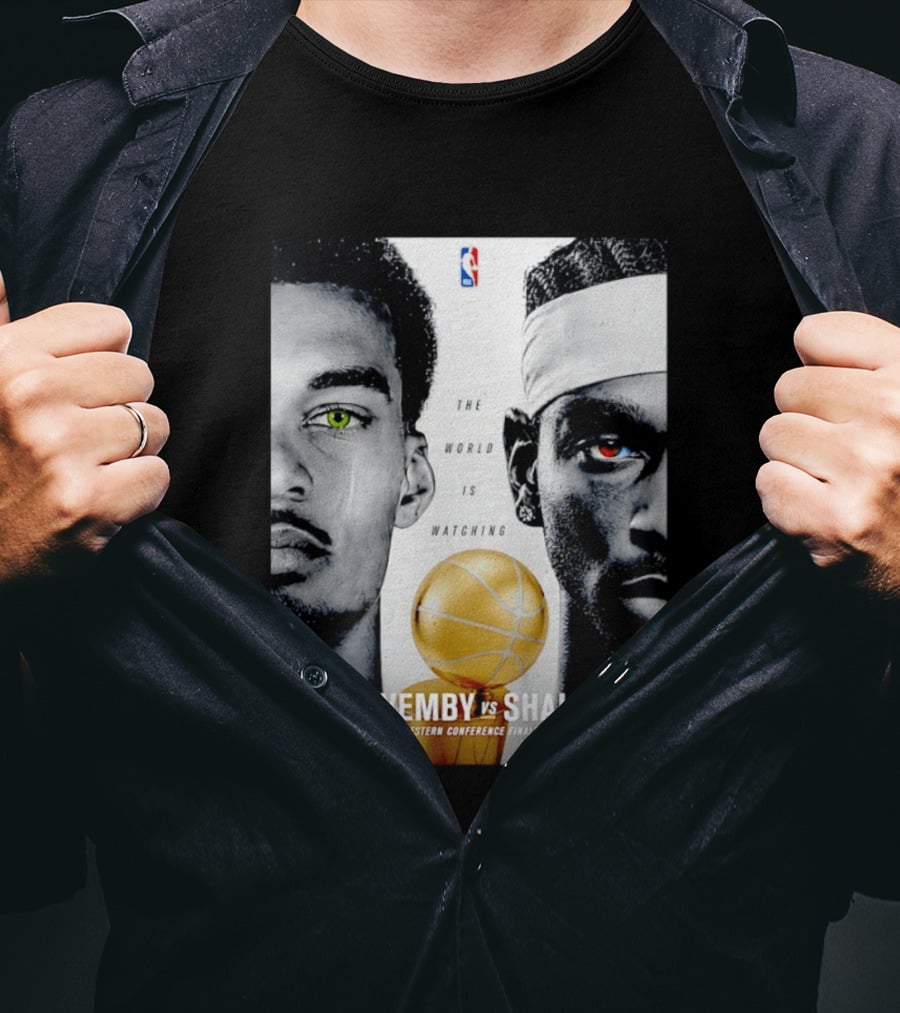 NBA Wemby Vs Shai Western Conference Finals The World Is Ing Spurs Thunder T-Shirt
