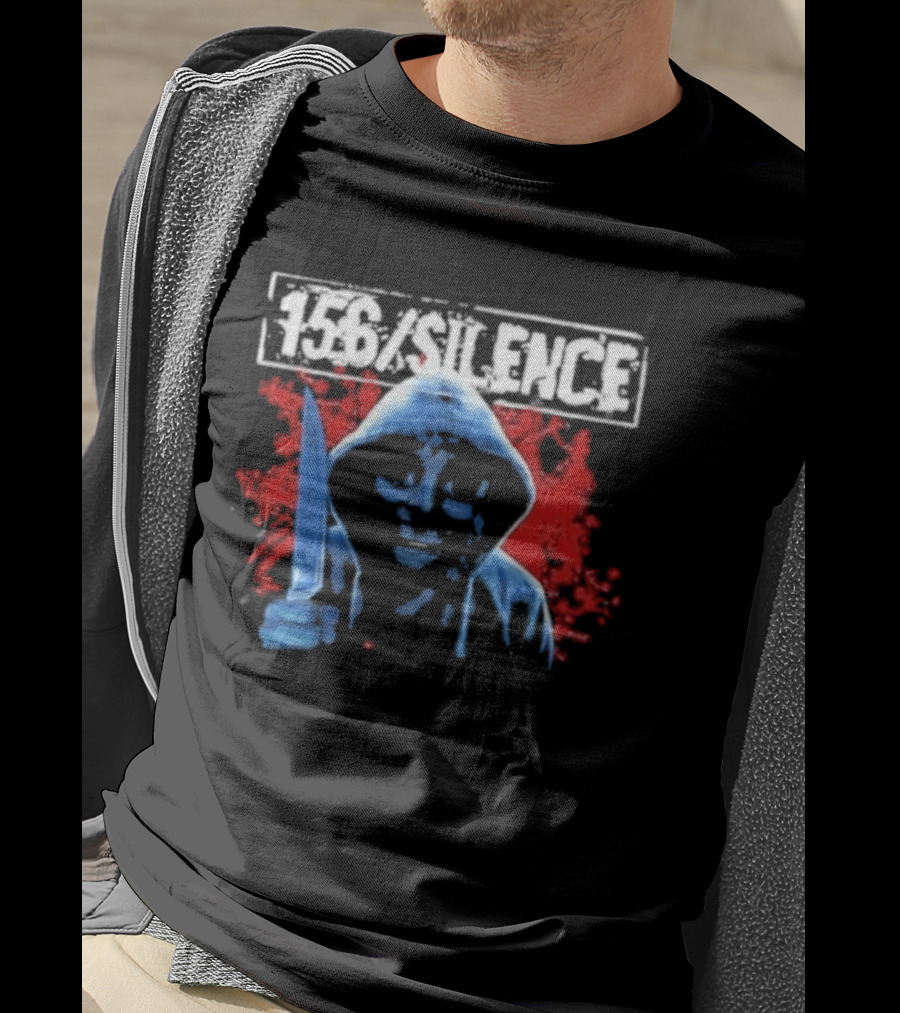 156 Silence Vengeance Knife Red Splatter T-Shirt