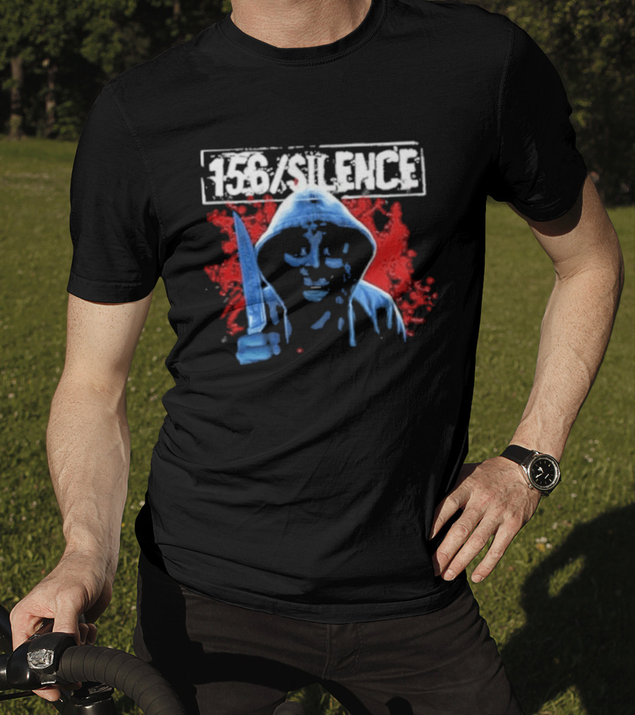 156 Silence Vengeance Knife Red Splatter T-Shirt