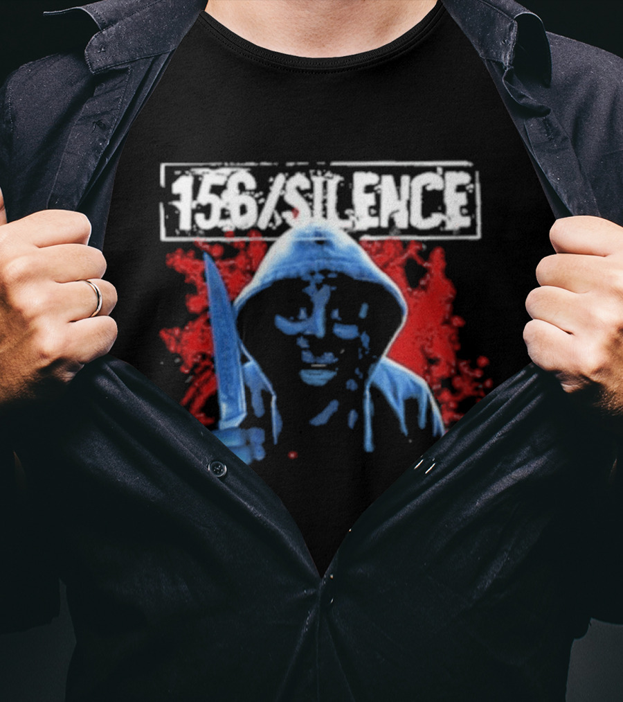 156 Silence Vengeance Knife Red Splatter T-Shirt