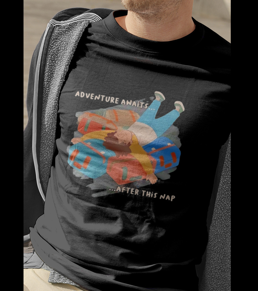 Adventure Awaits After This Nap On Suitcases Traveler T-Shirt