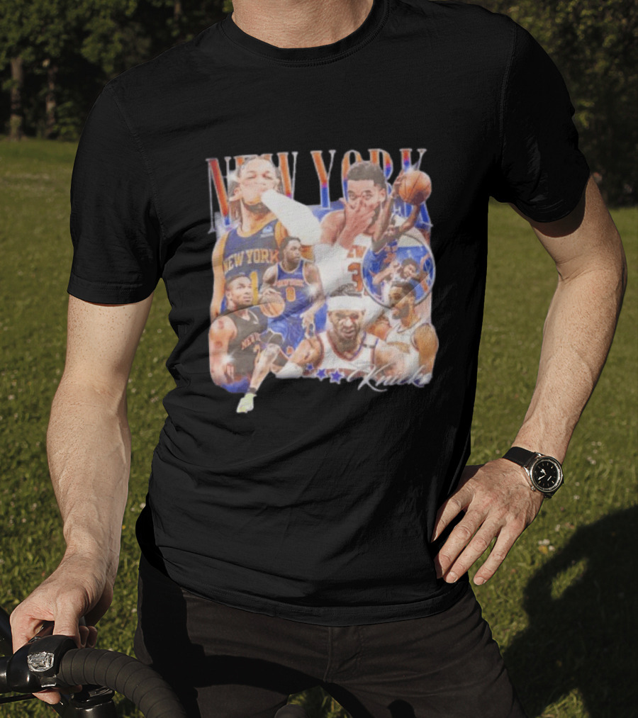 New York Knicks Jalen Brunson NBA Stars Collage T-Shirt