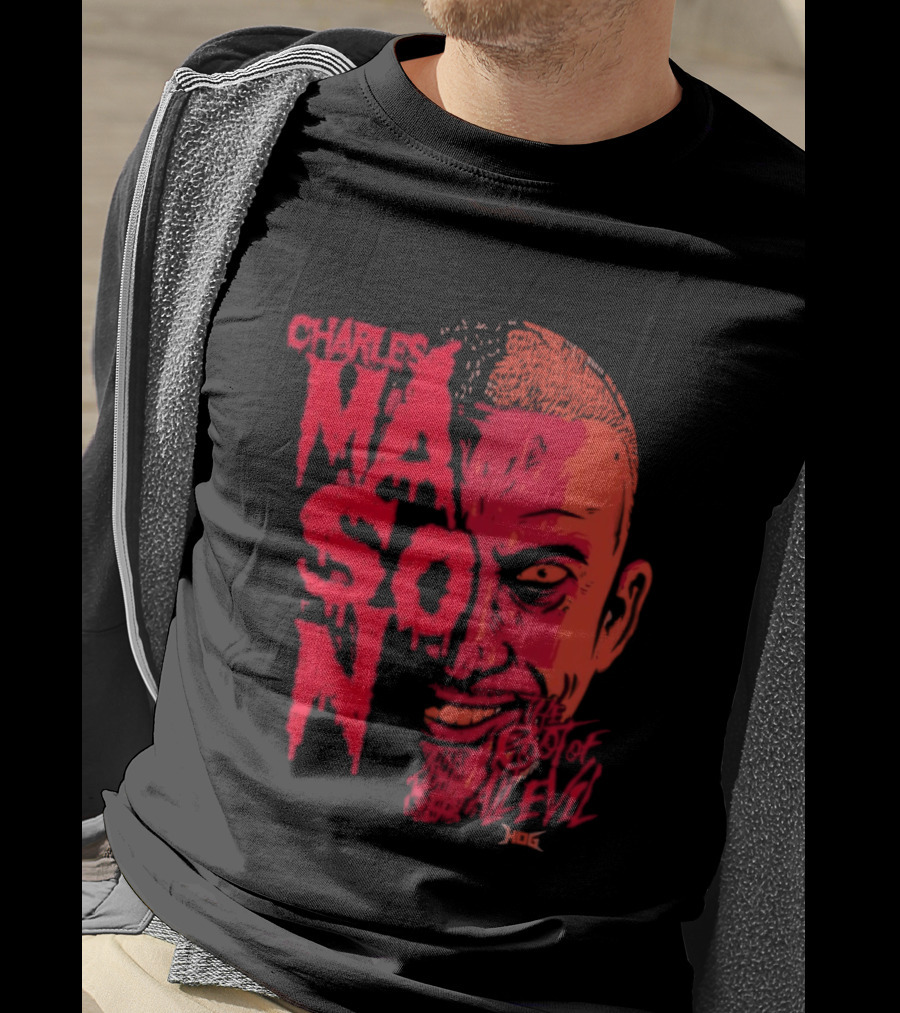 Charles Mason The Root Of All Evil Red Face T-Shirt