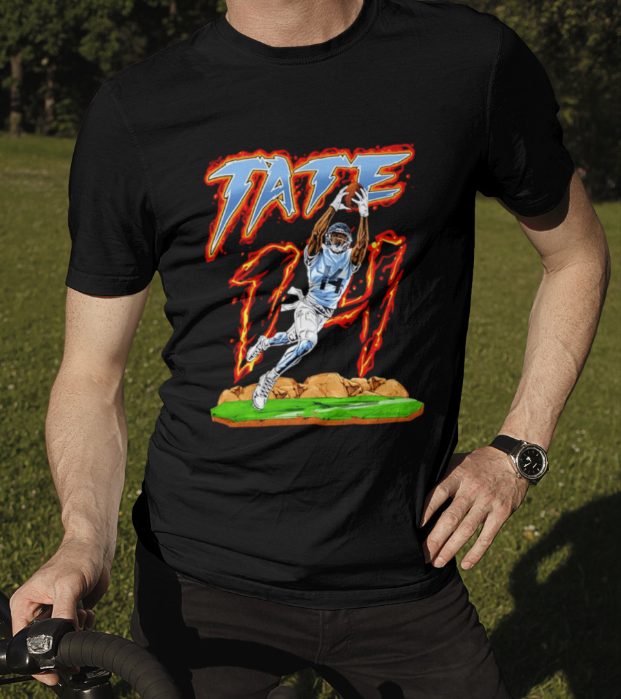 Tennessee Titans Carnell Tate Hand Drawn 17 Football T-Shirt