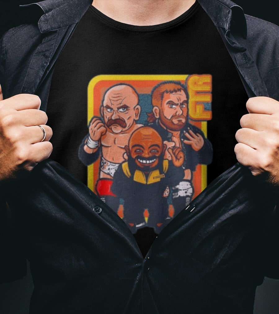FTR And Stokely Hathaway Cartoon Characters Wrestlers T-Shirt